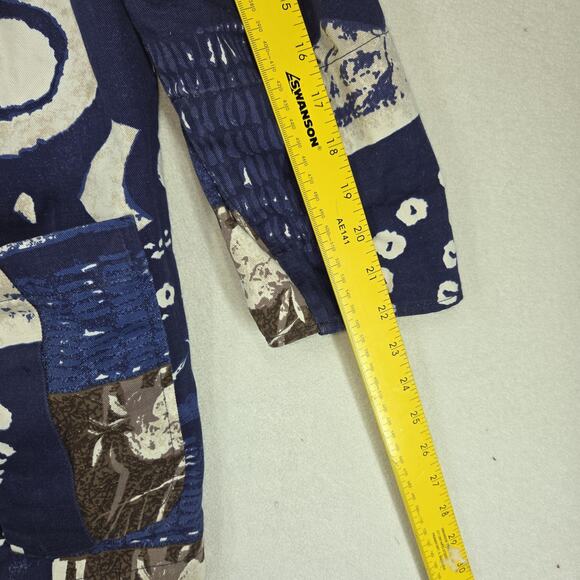 Vintage Chicos Womens Blazer Jacket 1 Large Pockets Business Grandma Western - Picture 8 of 15